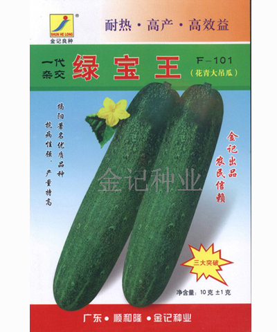 黃瓜種子：綠寶王花青大吊瓜種子F-101